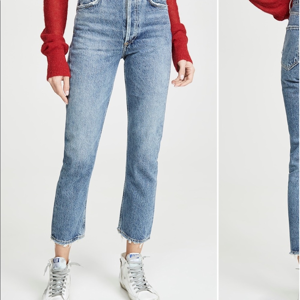 AGOLDE - Riley High Rise Straight Crop Jeans